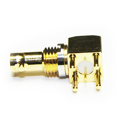 Micro BNC Right Angle PCB Mount Bulkhead Jack 12GHz - Image 2