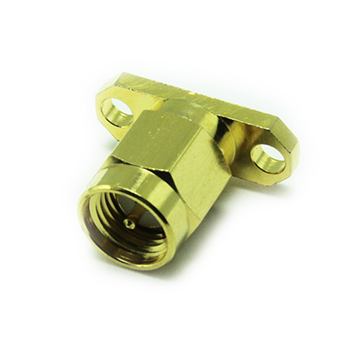 SMA 2 Hole Flange Plug Extended Insulation Solder Receptacle - Image 2