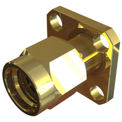 30-323-D3 - SMA 4 Hole Flange Plug Solder Receptacle 