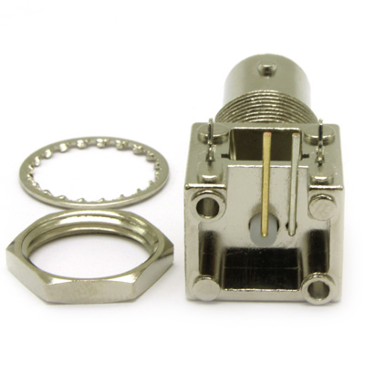 BNC Right Angle Bulkhead Jack PCB,75 Ohm Low Profile-Board Locks - Image 3
