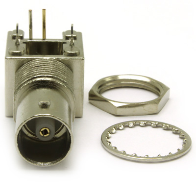 BNC Right Angle Bulkhead Jack PCB,75 Ohm Low Profile-Board Locks - Image 4